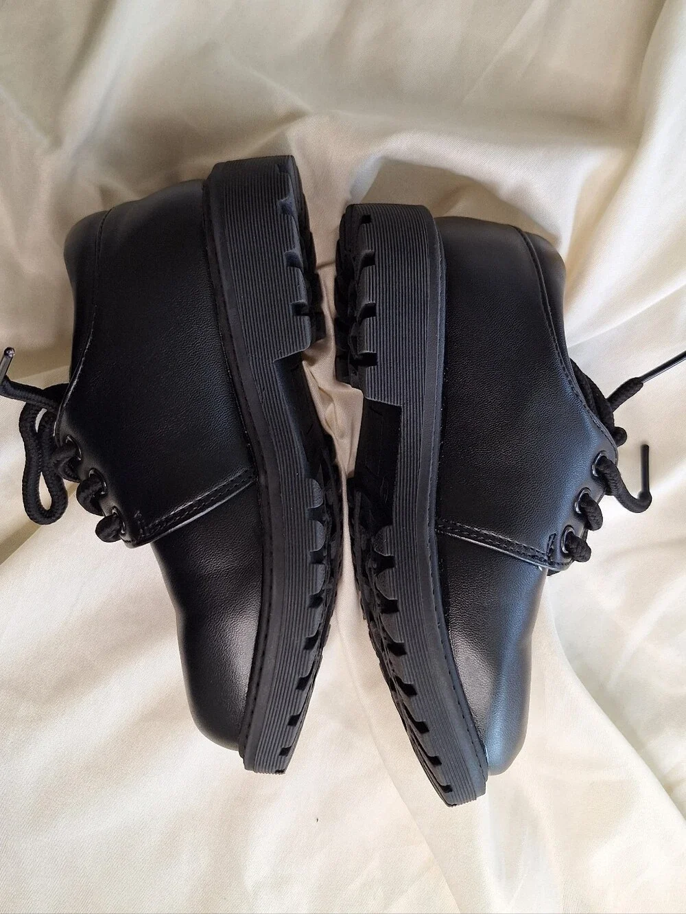 Toddler Kids Classic Black Lace-Up Dress Shoes Size 27/10